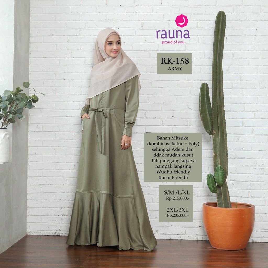 BISA COD - Gamis Rauna RK 158 , RK 159 , RK 160 , RK 161 , RK 162 / Dress Muslim