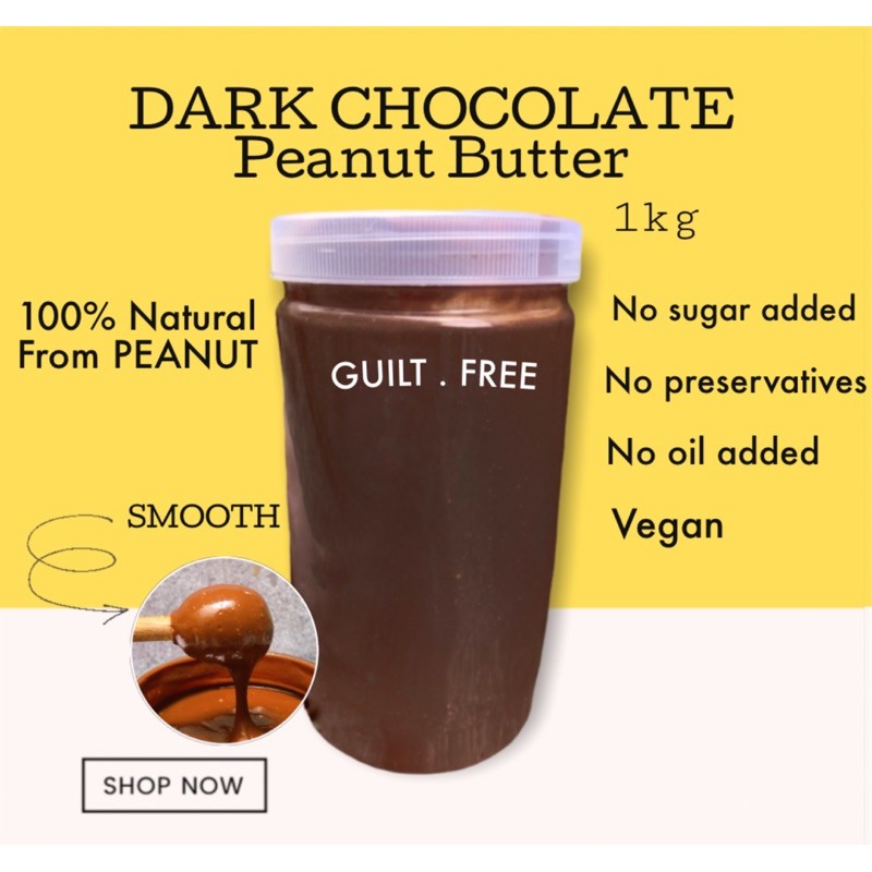 

NATURAL DARK CHOCOLATE PEANUT BUTTER 1kg