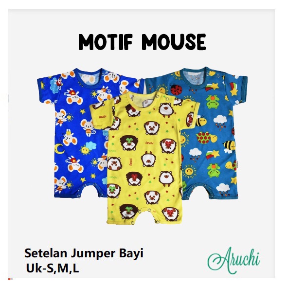 1PCS ARUCHI ROMPER BABY BAJU ROMPER BAYI UKURAN SML-BELLASHOP