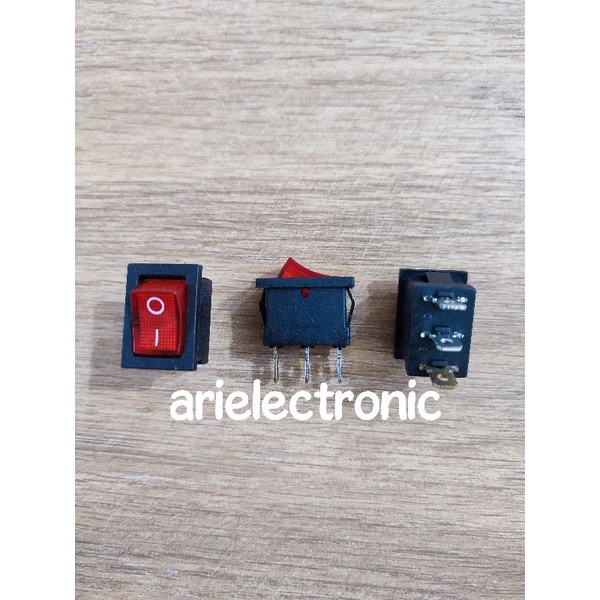 Saklar Rocker Switch 3pin Kecil Plus Lampu ON OFF