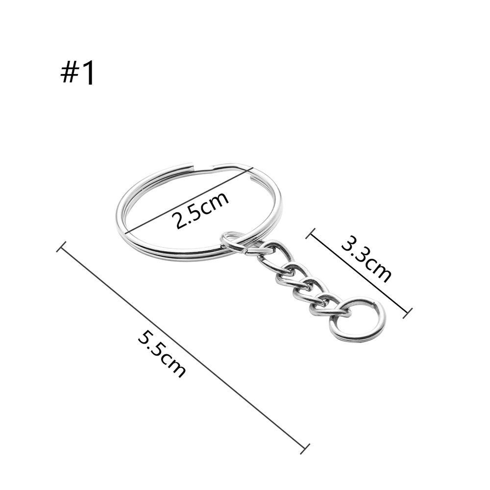 Solighter 25mm Keyring Perhiasan Dipoles Perak Split Ring Key Fob