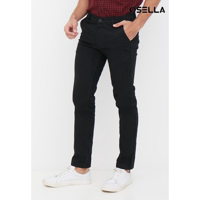 Osella Celana Pria Chinos Hitam TERMURAH DAN TERLARIS
