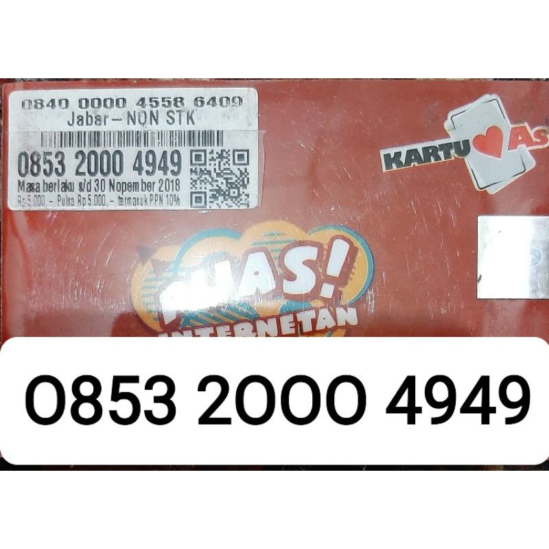 nomor cantik kartu as telkomsel dua ribu auto 2000 4949