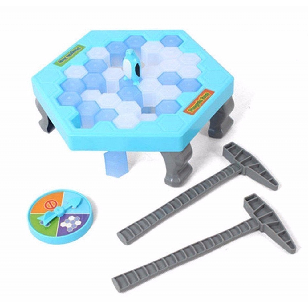 New Save the Penguin Ice Kids Puzzle Game Break Ice Block Hammer Trap Party Toy