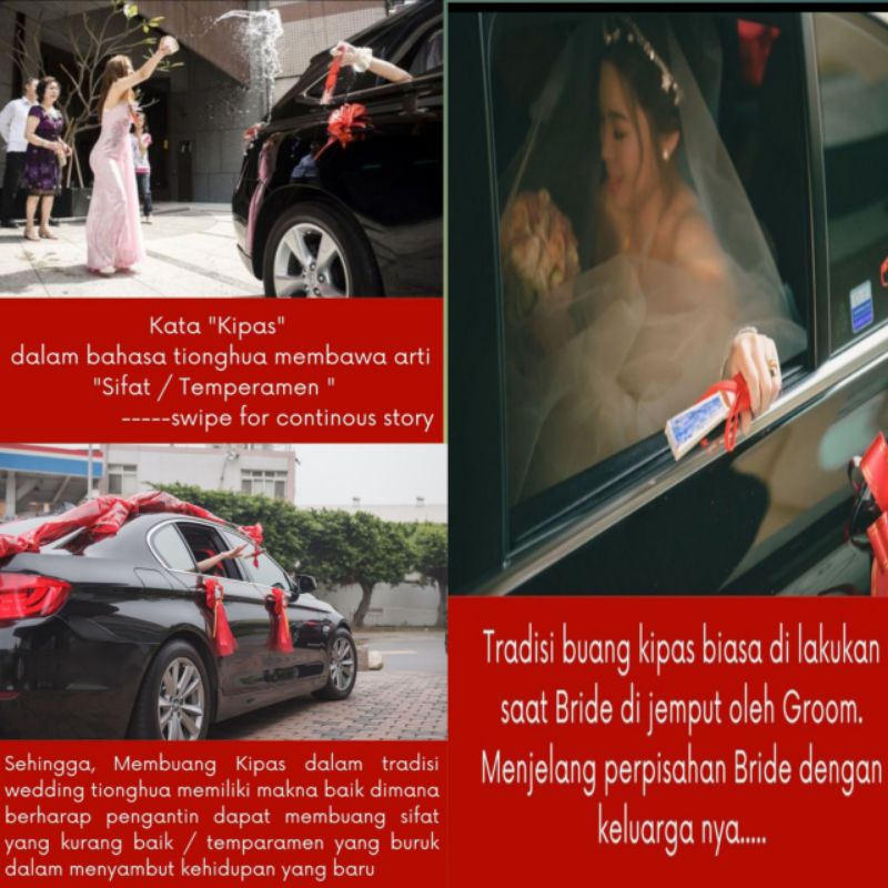 Kipas Sangjit / Kipas Wedding / Kipas Lipat Merah / Kipas Beludru / Kipas Lamaran / Kipas Pernikahan / Kipas Suang Xi