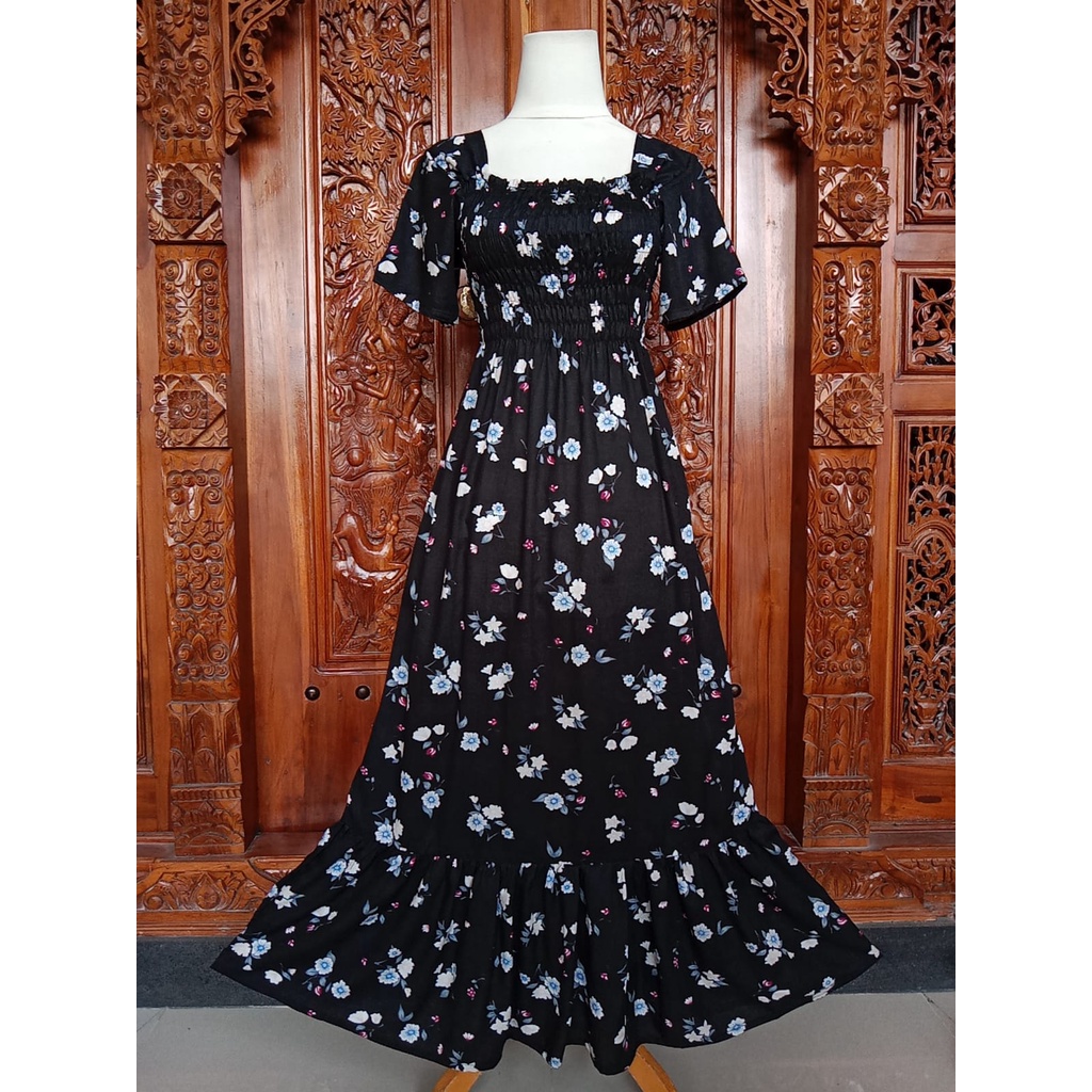 VANESSA REMPEL/ DASTER KERUT DADA REMPEL / DASTER SMOK-AUBRETA HITAM