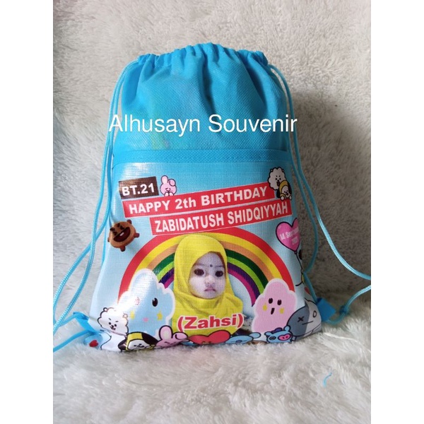Tas Ultah Ransel Dua kantong Tambah nama dan photo-1