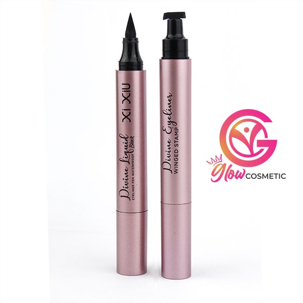 XI XIU DIVANE FABULOUS LINER SOFT PEN BRUSH LIQUID BLACK WITH STAMP EYELINER PEN WATERPROOF