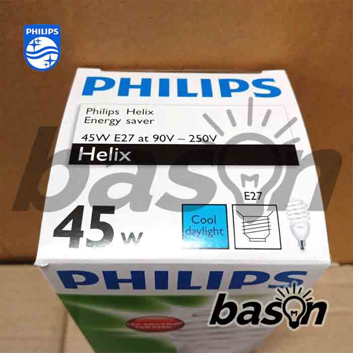 PHILIPS HELIX 45W | Cahaya Putih | E27 | Lampu Hemat Energi