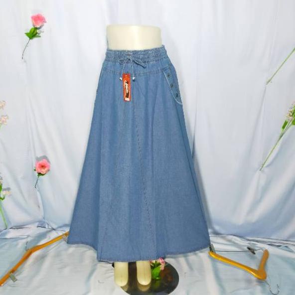 @CASE-836|⭐ Rok Wanita Panjang Jeans polos levis denim Original standar JUMBO⭐trimss,.ya