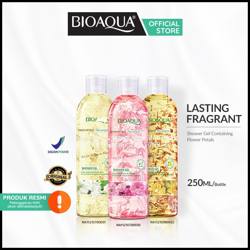 ✨ AKU MURAH ✨Bioaqua Shower Gel with Flower Petals 250gr