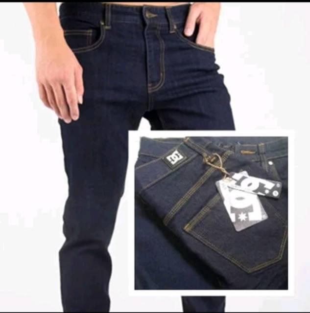 Celana jeans denim garment strecth panjang pria model terbaru bisa COD