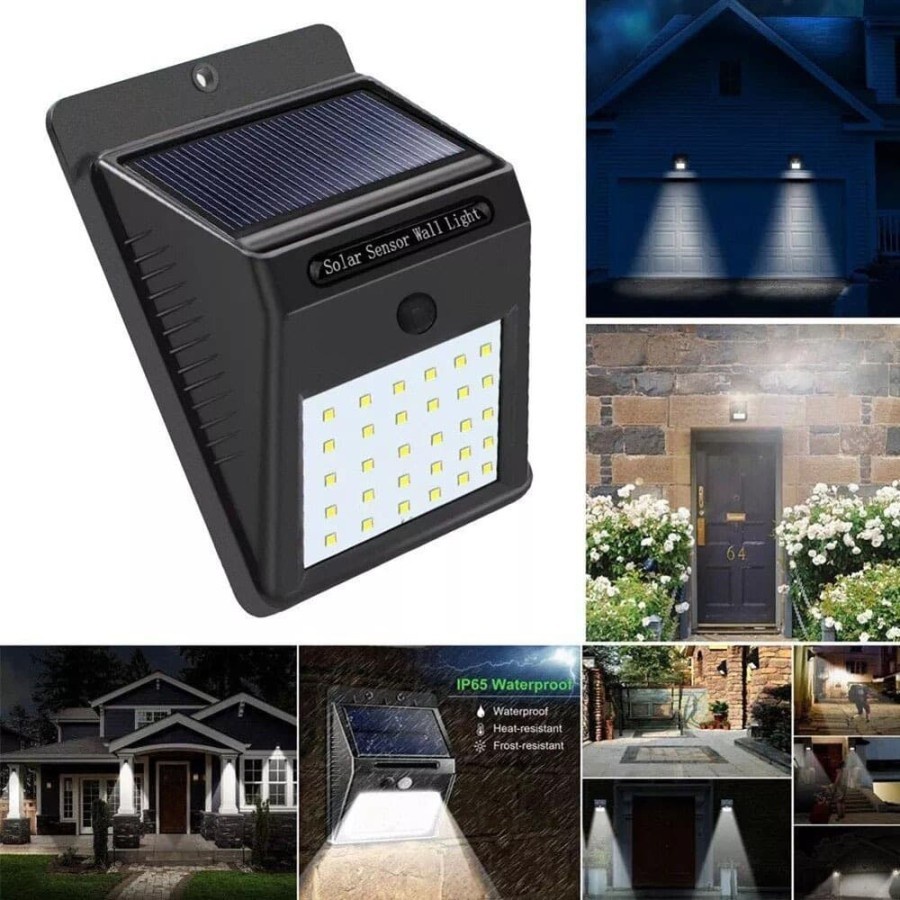 Lampu Taman Sensor SolarCell Wall Light Lampu Tenaga Surya 30 LED