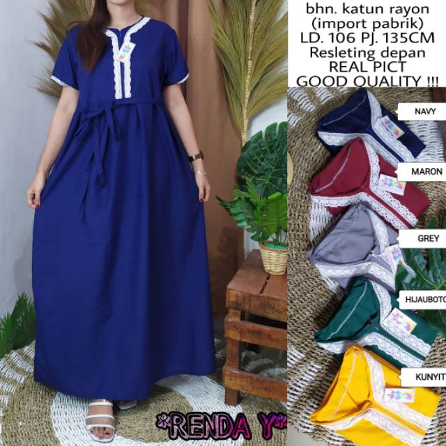 DASTER ARAB BISA COD/BAYAR DI TEMPAT GAMIS RENDA ARAB BAJU TIDUR DASTER MURAH DASTER JUMBO (RENDA Y)