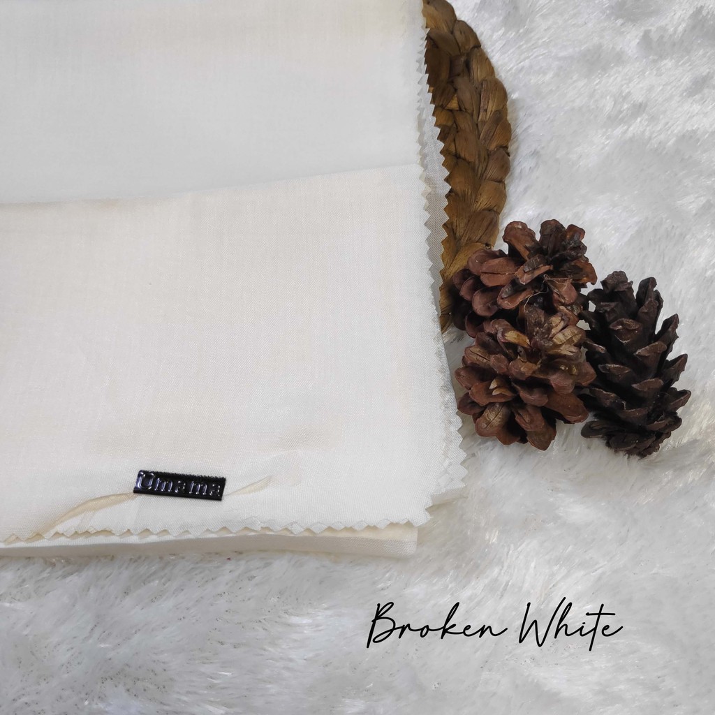 HIJAB SEGI EMPAT VOAL UMAMA LC, JILBAB LASERCUT, VOAL UMAMA, SEGI EMPAT VOAL-Broken White