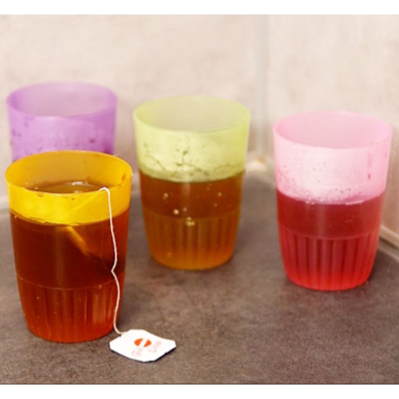 GELAS - MINUM - PLASTIK - WARNA - PASTEL - BAHAN ORI - MURAH / GELAS MINUM KOPI ES TEH MANIS WARNA WARNI