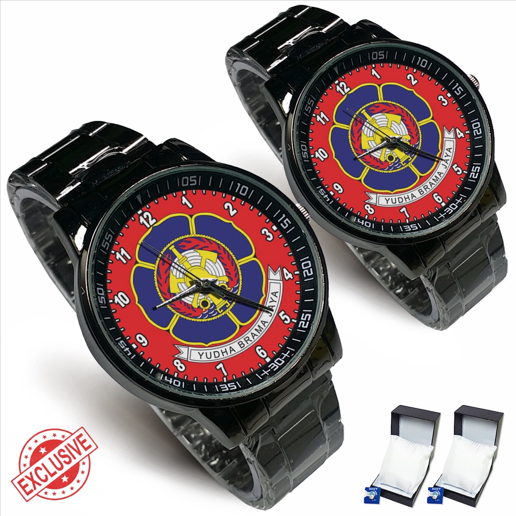 Jam Tangan Rantai Couple Logo DAMKAR - 2 (Cool)