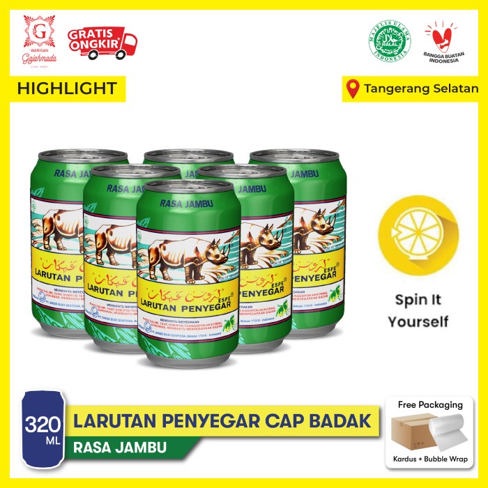 

(BISA COD) Larutan Penyegar Cap Badak 320ml - FREE 1 Koin Gatotkaca - Jambu