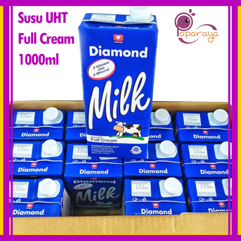 

Diamond Susu UHT Fullcream 1 Karton isi 12 pcs