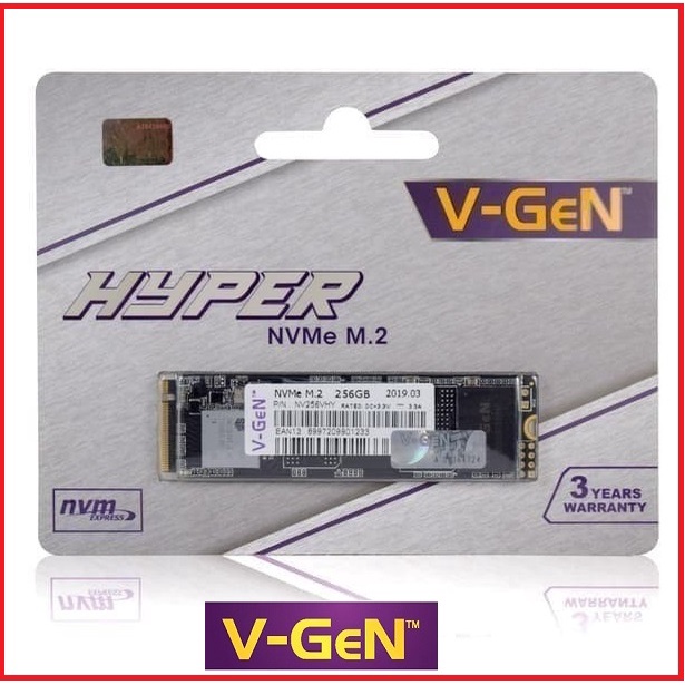 V-Gen SSD Hyper M.2 Pcie Gen3 Nvme 2280 256GB - VGen M2 256 GB