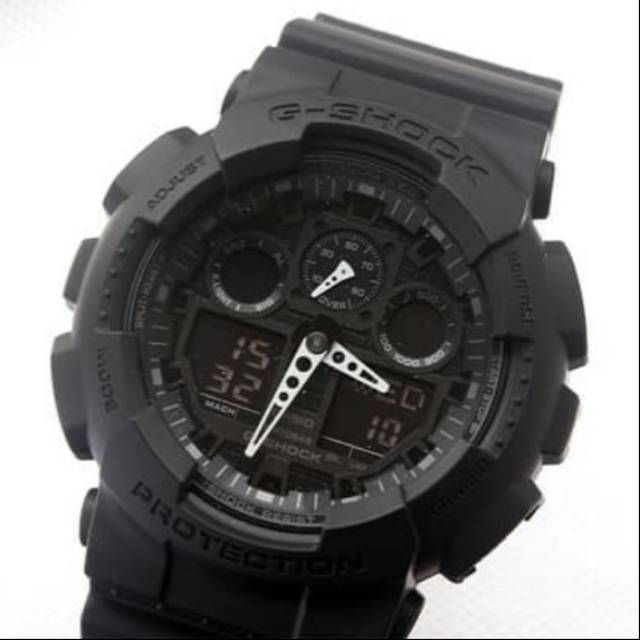 Casio G-SHOCK GA-100-1A1 Full Black ORIGINAL GARANSI RESMI 2 TAHUN