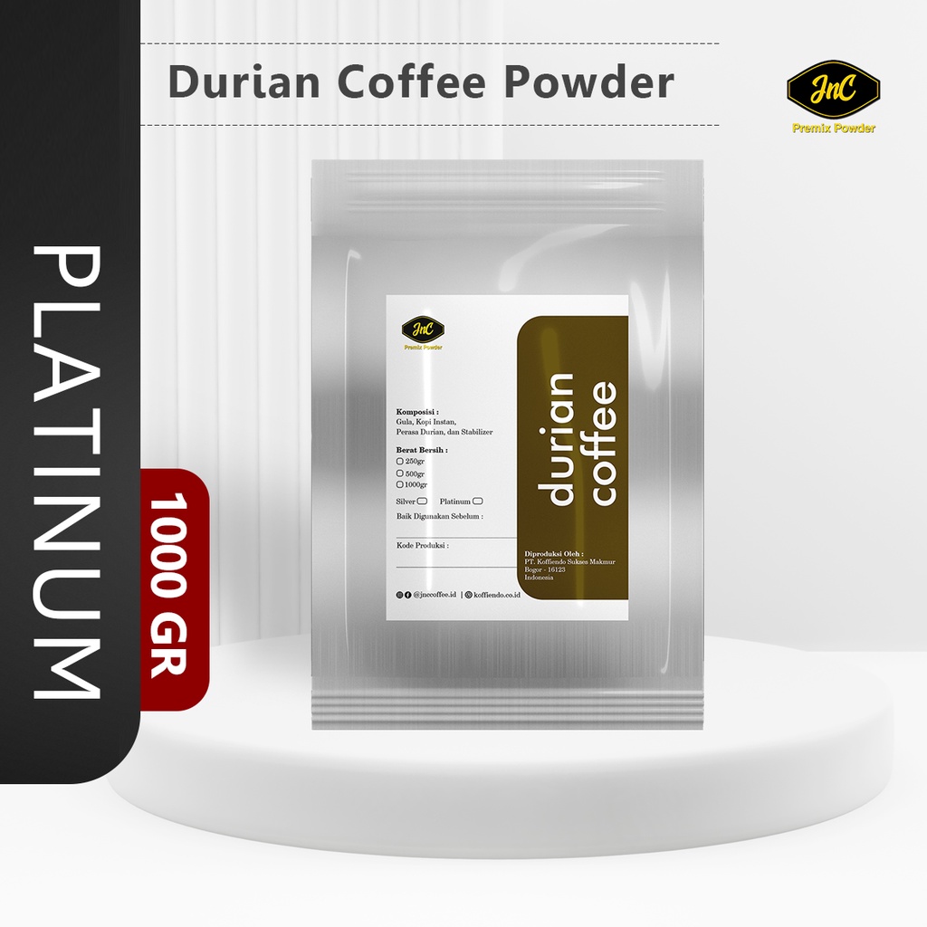 JnC Durian Coffee Platinum Powder 1K I Bubuk minuman Durian kopi