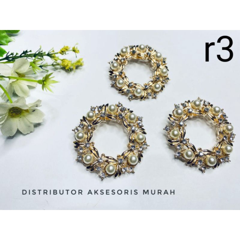 BROSS HIJAB GOLD BULAT BESAR R1 R2 R3 R4