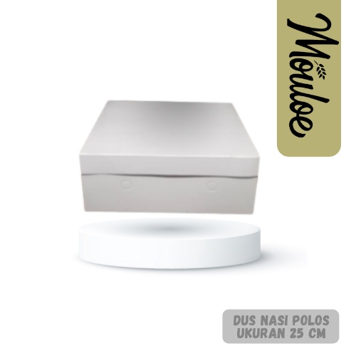 

DUS NASI POLOS UK 25 | Mouloemart | dus nasi putih tebal