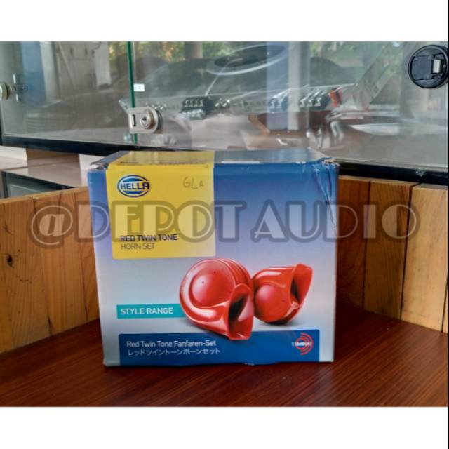 Audio mobil / Klakson mobil / hella / KLAKSON HELLA RED TWIN TONE HORN SET