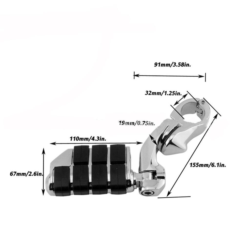 Preva Pedal Motor Alas Kaki Non-Slip Pedal Depan Socle Pedal Rider Footboard