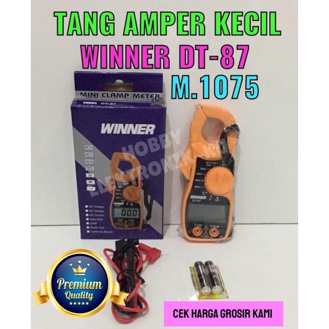 MULTIMETER DIGITAL TANG AMPERE WINNER DT87