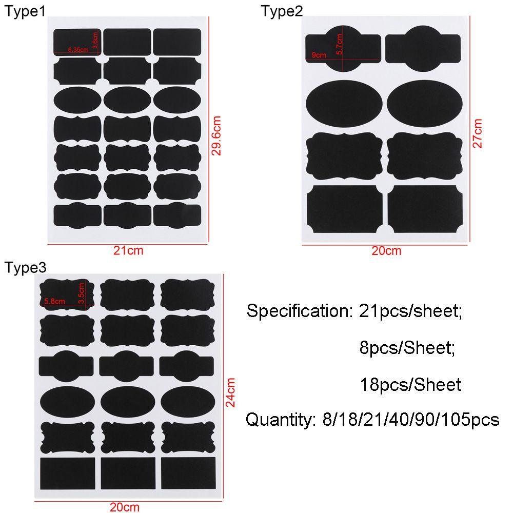 Populer Papan Tulis Stiker DIY Selai Jar Tag Bahan Vinyl Craft Organizer Bumbu Dapur Sealing Sticky