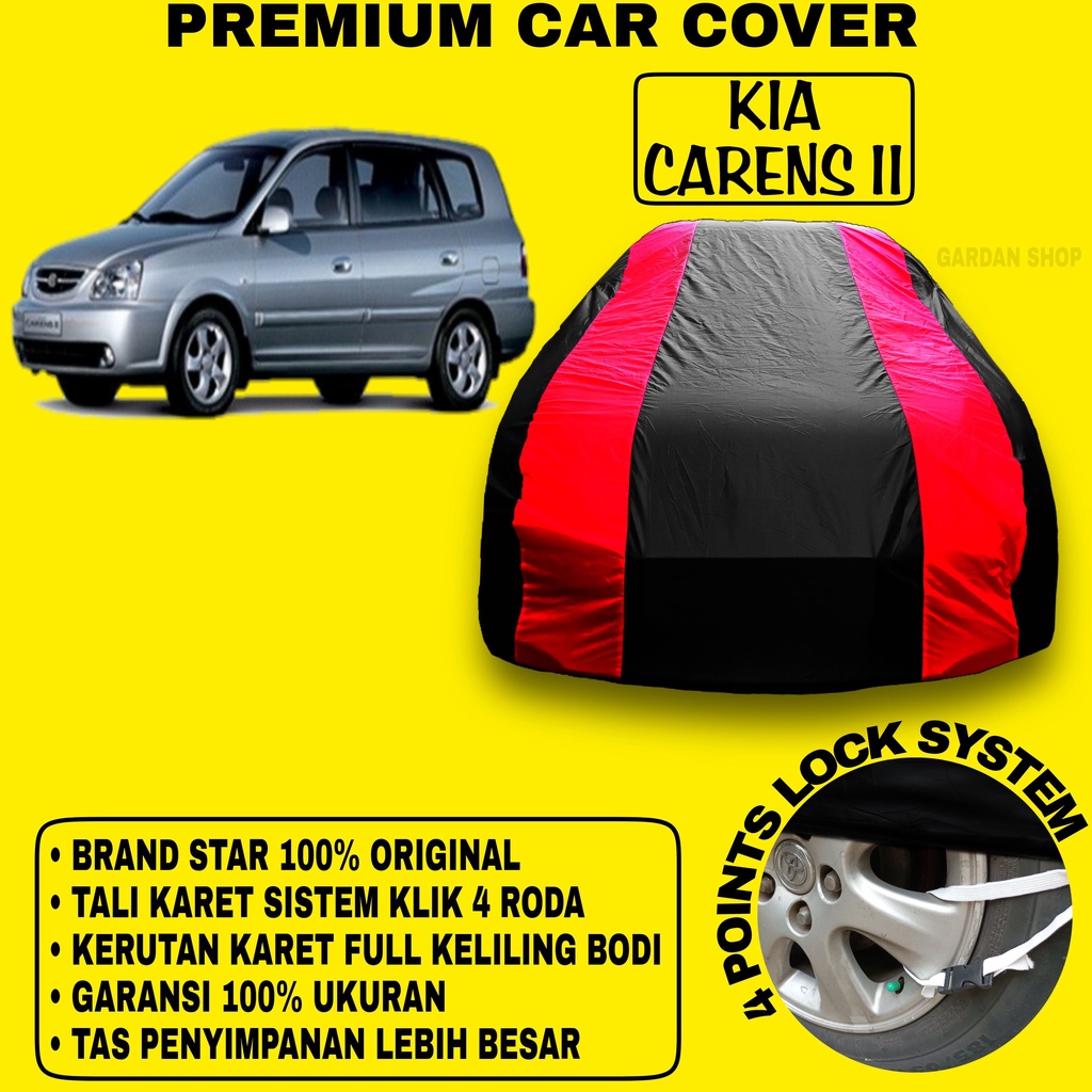 Body Cover KIA CARENS II Sarung Strip MERAH Penutup Bodi Mobil Kia Carens II Waterproof PREMIUM Cover