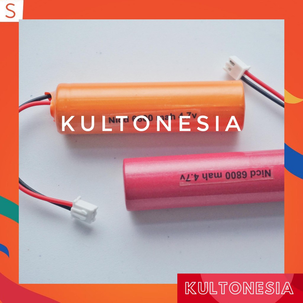 Baterai Rakit 1 Soket putih Baterai Rc 4.7V 6800maH 18650 Socket Putih