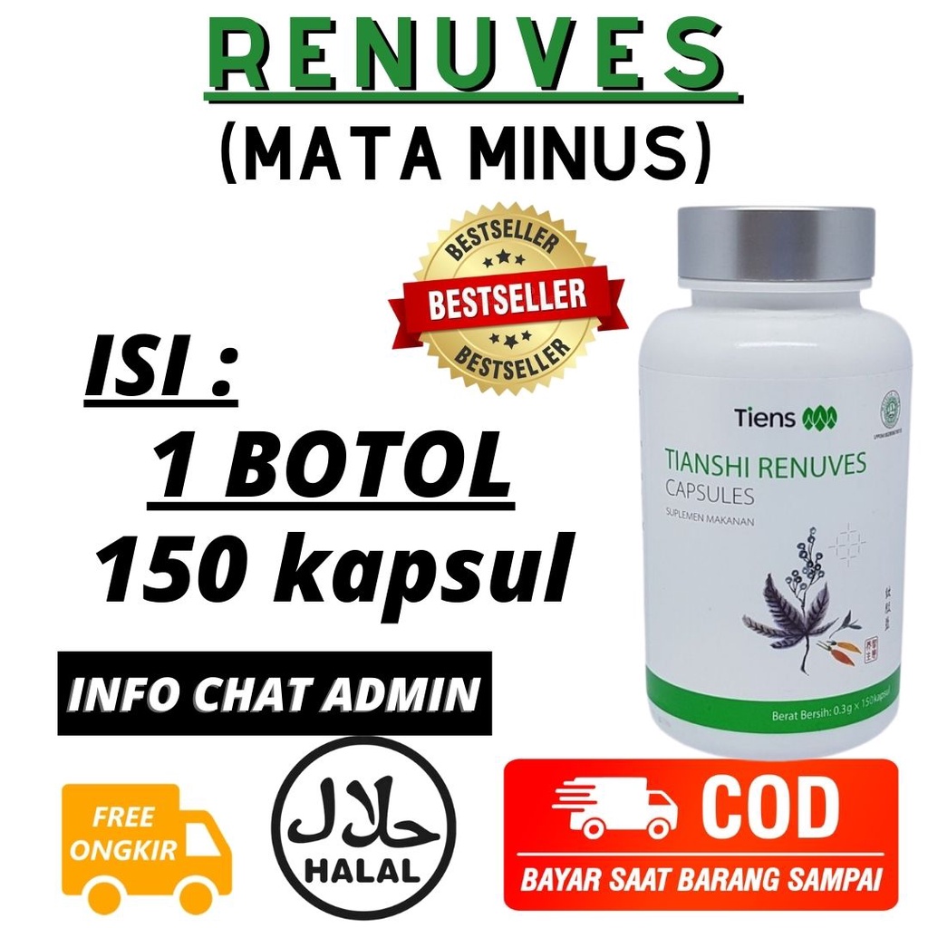 (COD) PRODUK RENUVES Solusi UNTUK Mata Minus/Rabun Tiens Terlaris, DAN Silinder mata (ECERAN DAN PER