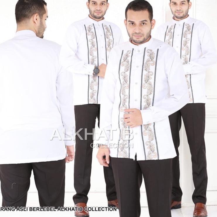 [KODE PRODUK WLQ0W9298] ALKHATIB COLLECTION BAJU KOKO ADAM BORDIR LENGAN PANJANG MANSET S M L XL XXL