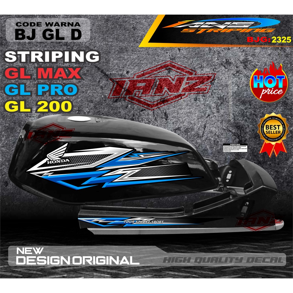 COD STRIPING GL MAX GL PRO TERBARU / VARIASI STIKER GL TERMURAH / COSTUM STRIPING GL MAX / STIKER MOTOR