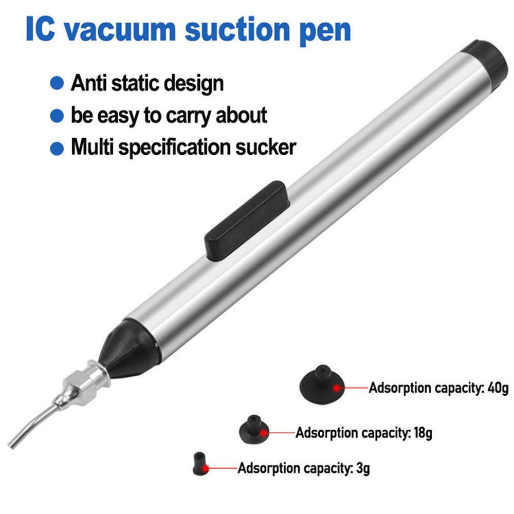 Populer 2pcs Vacuum Sucking Pen Aluminium Solder Aksesori Desoldering Alat IC SMD Remover