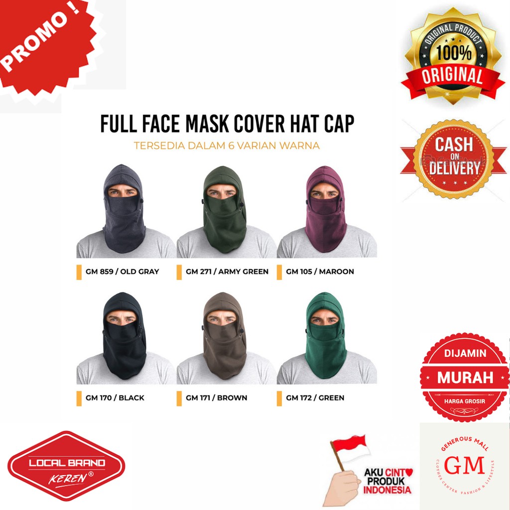 Kupluk Polar Pria Autoomic GM 170 Brand Lokal Original Murah 6 Varian Warna