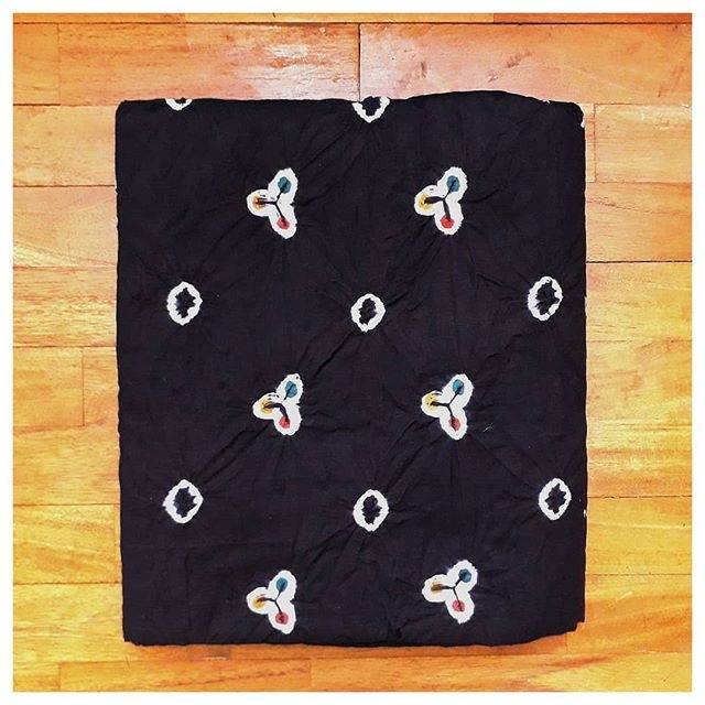 Kain Jumputan Hitam Asli Solo