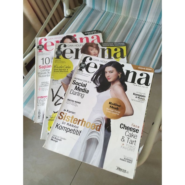 Bundle 3 Majalah Femina 2017 Preloved bekas second/ Majalah gaya hidup lifestyle wanita