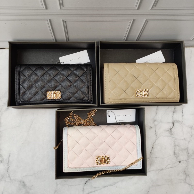 CK Micaela Quilted Phone Pouch