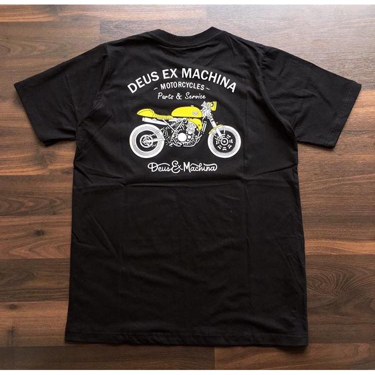 T Shirt Deus Ex Machina Motorcycle Black Premium Shopee Indonesia