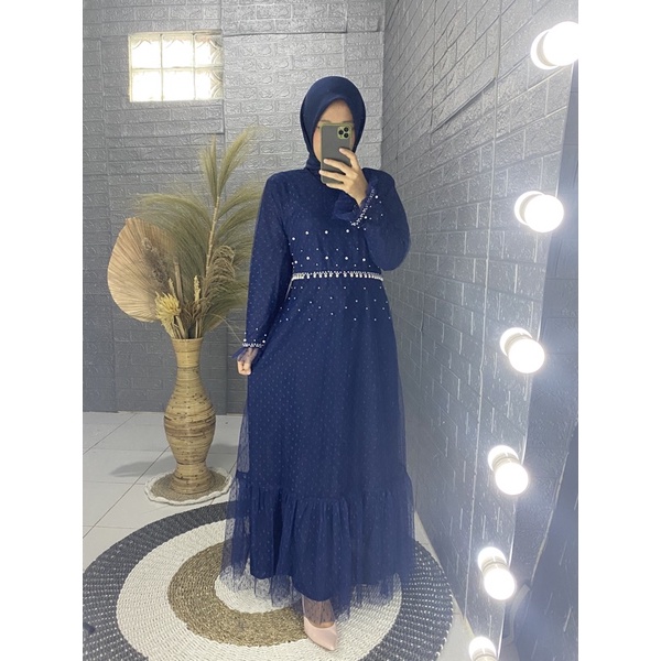 Gamis ozias ivanka gamis tutu simpel remaja kondangan / Gamis pesta mymyfashion