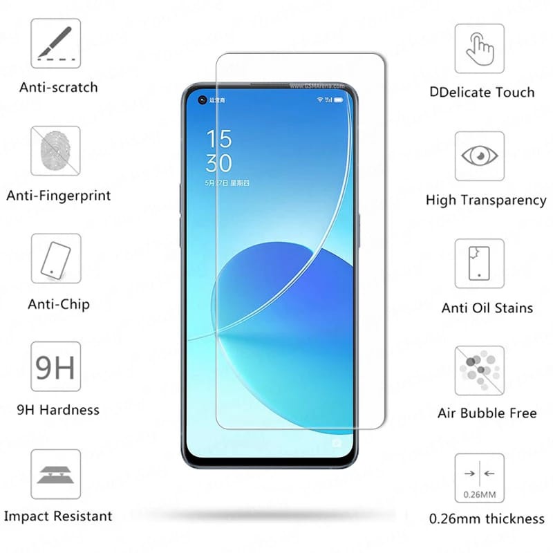 PROMO 2in1 Tempered Glass Bening OPPO Reno6 5G Anti Gores layar kaca Free Garskin Reno 6 5G