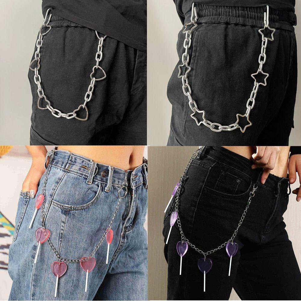 Lily Rantai Pinggang Fashion Baru Jeans Jewerly Rock Keychain Hip Hop Rantai Keychain