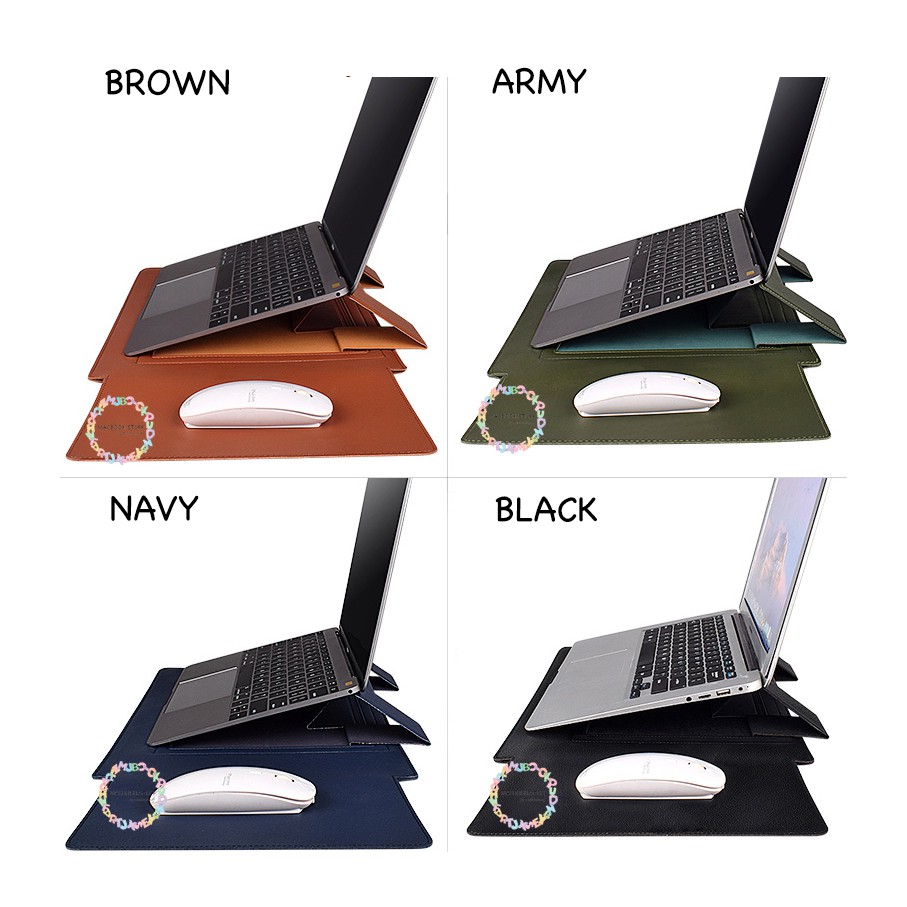 TAS LAPTOP UNIVERSAL BENTUK POUCH LEATHER BAGS SLEEVE CASE LAPTOP MACBOOK ASUS LENOVO ACER HP