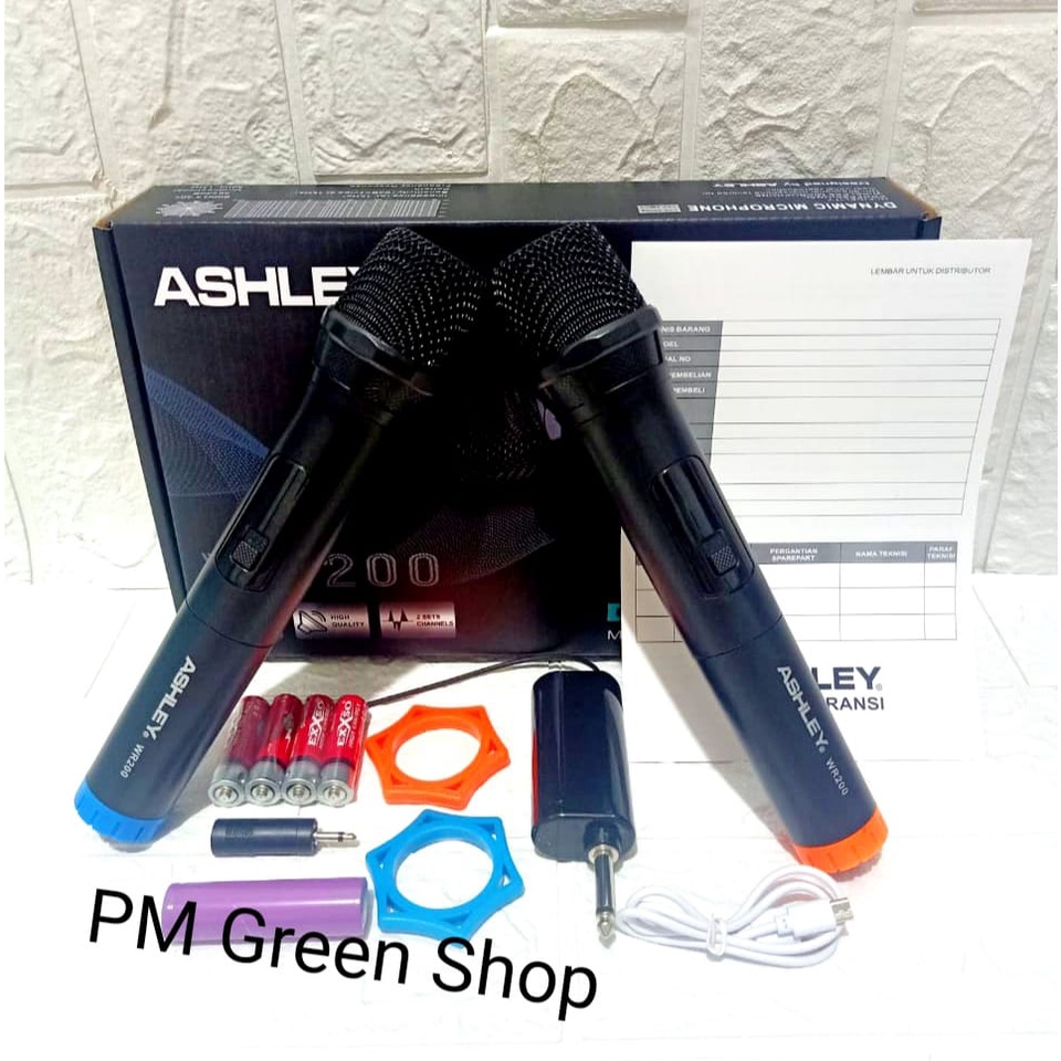 Mik wireless mikrofon ashley murah garansi resmi 1 tahun