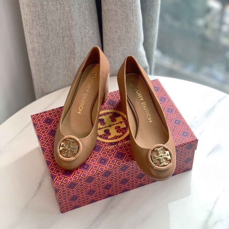 Tory Burch Multi Logo Pumps Heels Brown