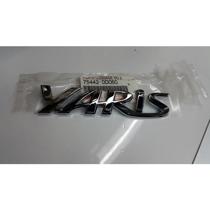 Emblem tulisan YARIS buat toyota yaris asli/original